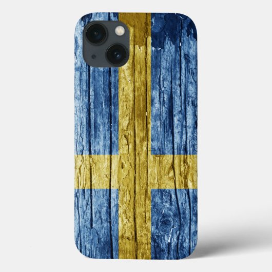 Zweedse houten vlag Case-Mate iPhone case (Achterkant)