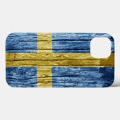 Zweedse houten vlag Case-Mate iPhone case (Achterkant (horizontaal))