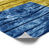 Zweedse houten vlag poster (Hoek)