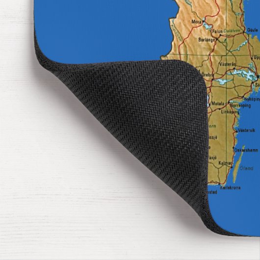 Zweedse kaart Mousepad Muismat (Hoek)