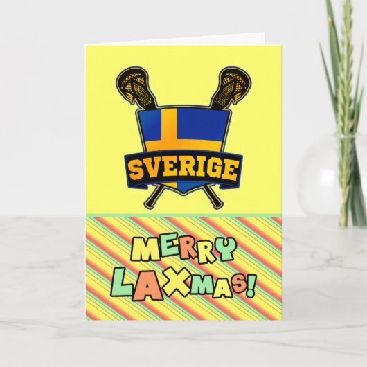 Zweedse Kaart voor kerstmis Lacrosse julkort (Voorkant)