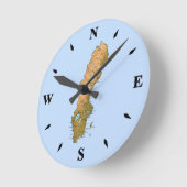 Zweedse kaartklok ronde klok (Hoek)