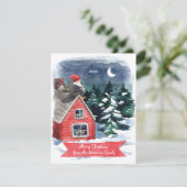 Zweedse Kabouter Kerst Watercolor Tomten Vakantie  Feestdagenkaart (Staand voorkant)