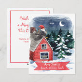 Zweedse Kabouter Kerst Watercolor Tomten Vakantie  Feestdagenkaart (Voorkant / Achterkant)