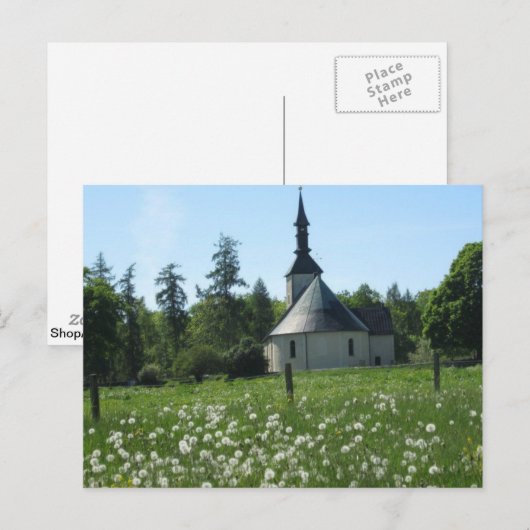 Zweedse kerk briefkaart (Voorkant / Achterkant)