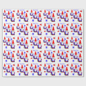 Zweedse kerst bij Gnome Cadeaupapier (Vlak)