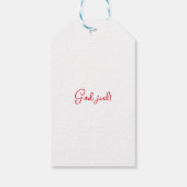 Zweedse kerst dala paard gepersonaliseerd cadeaulabel (Achterkant)