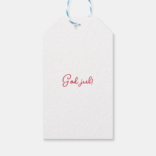 Zweedse kerst dala paard gepersonaliseerd cadeaulabel (Achterkant)