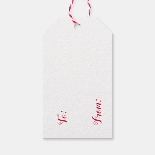 Zweedse kerst dala paard gepersonaliseerd cadeaulabel (Achterkant)