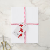 Zweedse kerst dala paard gepersonaliseerd cadeaulabel (Met Touw)