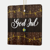 Zweedse kerst, Zweden, God jul Keramisch Ornament (Links)