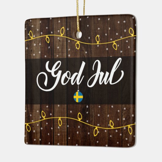 Zweedse kerst, Zweden, God jul Keramisch Ornament (Links)