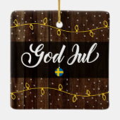 Zweedse kerst, Zweden, God jul Keramisch Ornament (Achterkant)