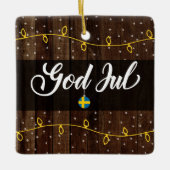Zweedse kerst, Zweden, God jul Keramisch Ornament (Voorkant)