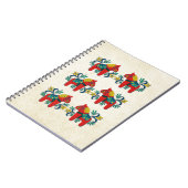 Zweedse kerstdala Horse Scandinavian Twins Notitieboek (Linkerzijde)