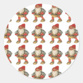 zweedse kerstelf ronde sticker (Voorkant)