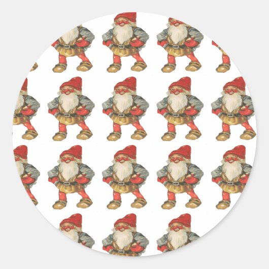 zweedse kerstelf ronde sticker (Voorkant)