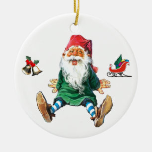 Zweedse kerstgenote keramisch ornament
