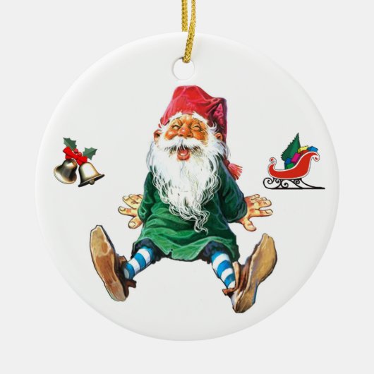 Zweedse kerstgenote keramisch ornament (Voorkant)