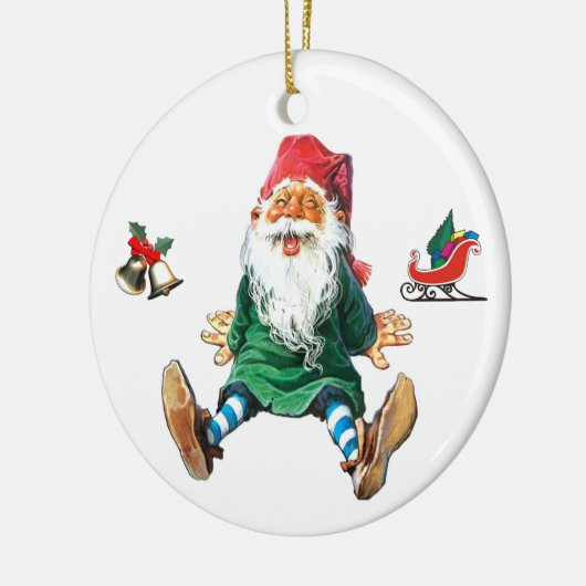 Zweedse kerstgenote keramisch ornament (Links)