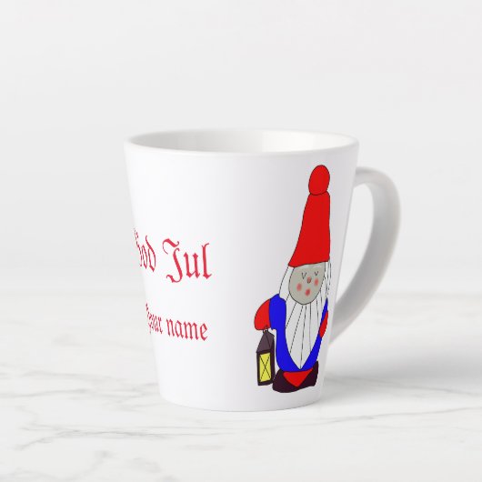 Zweedse kerstgenote latte mok (Rechterhoek)