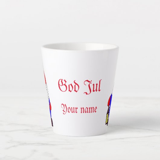 Zweedse kerstgenote latte mok (Voorkant)