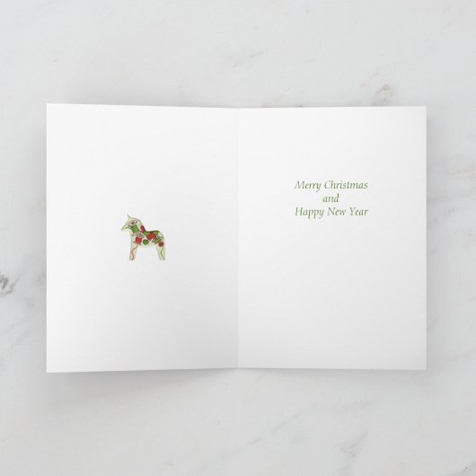 Zweedse kerstKaart Feestdagen Kaart (Binnen)