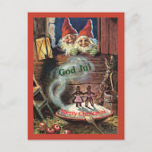  Zweedse kerstkaart Gnomes Elves Aankondigingskaart (Voorkant)