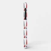 Zweedse Kerstkabouters Rood Wit Grijs Patroon Case-Mate iPhone Case (Achterkant/links)