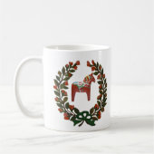 Zweedse kerstkreet Dala Horse Koffiemok (Links)
