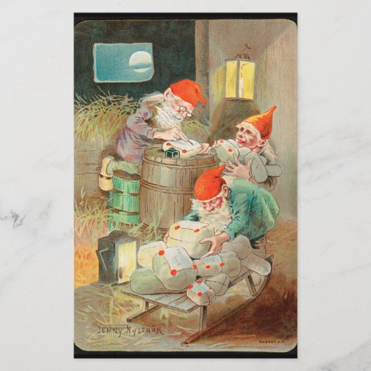 Zweedse kerstman (door Jenny Nyström) Briefpapier (Voorkant)