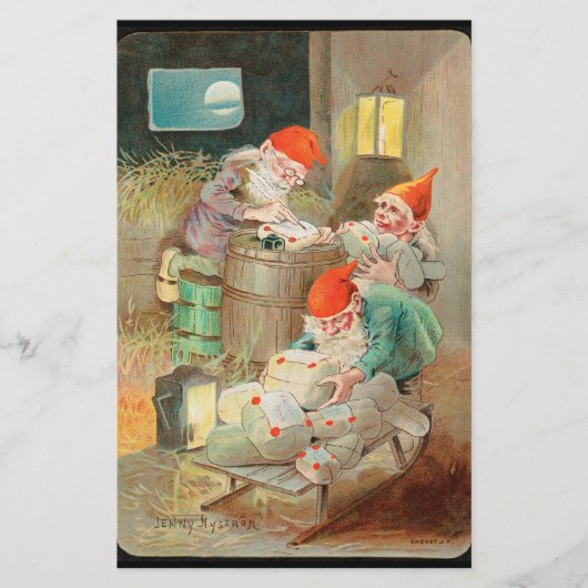 Zweedse kerstman (door Jenny Nyström) Briefpapier (Voorkant)