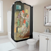 Zweedse kerstman (door Jenny Nyström) Douchegordijn (In situ)