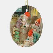 Zweedse kerstman (door Jenny Nyström) Keramisch Ornament (Rechts)