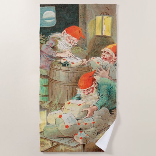 Zweedse kerstman (door Jenny Nyström) Strandlaken (Voorkant)