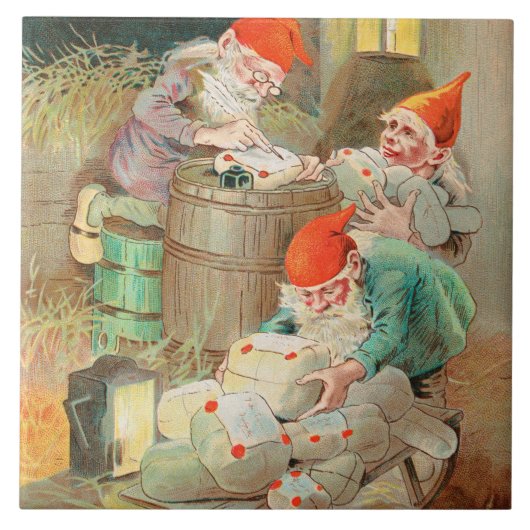 Zweedse kerstman (door Jenny Nyström) Tegeltje (Voorkant)