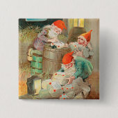 Zweedse Kerstman (door Jenny Nyström) Vierkante Button 5,1 Cm (Voorkant)