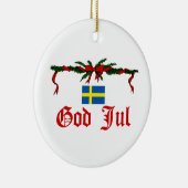 Zweedse Kerstmis Keramisch Ornament (Rechts)
