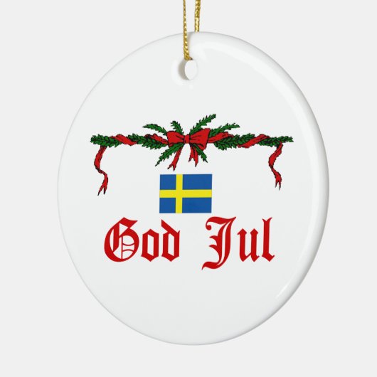 Zweedse Kerstmis Keramisch Ornament (Links)