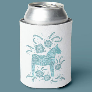 Zweedse Koelbox Dala Horse Green en White Blikjeskoeler