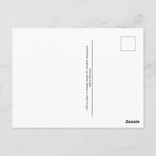 Zweedse koninklijke postkruising briefkaart (Achterkant)