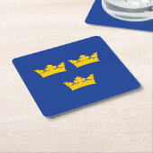 Zweedse kroon, kronor kartonnen onderzetters (Schuin)