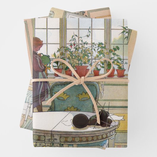 Zweedse kunstselectie van Carl Larsson Inpakpapier Vel (In situ)