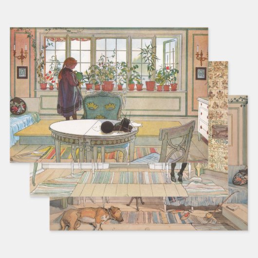 Zweedse kunstselectie van Carl Larsson Inpakpapier Vel (Set)