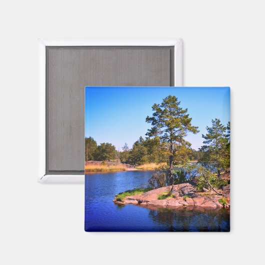 Zweedse landskap magneet (Voorkant / Achterkant)