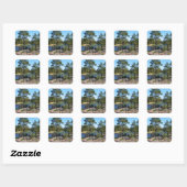 Zweedse landskap vierkante sticker (Vel)