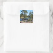 Zweedse landskap vierkante sticker (Tas)