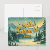 Zweedse Lapland het Arctische Wonderland Briefkaart (Voorkant / Achterkant)