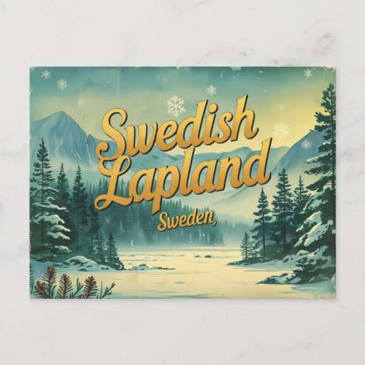 Zweedse Lapland het Arctische Wonderland Briefkaart (Voorkant)