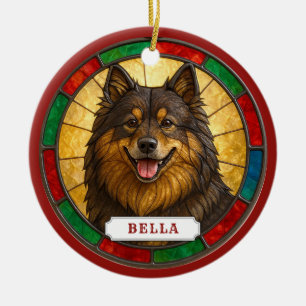 Zweedse Lapphond Honden Keramische Cirkel Ornament